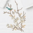 thumbnail image 4 of Authentic Hotel and Spa  Turkish Cotton Blue Bird Embroidered 3 piece Towel Set Cream, 4 of 5