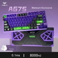 thumbnail image 3 of Aula AG75 75% 3rd Gen Hall Effect eSport Wired Gaming Keyboard, Dual-engine Structure, 8K polling rate, 0.001mm RT, 256K Scan Rate, Down ARGB LEDs, Full Aluminum Body, Walmart Exclusive-Purple Green, 3 of 26