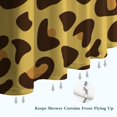 thumbnail image 6 of Yellow and Brown Of Leopard Print Shower Curtain 36"x72" ,Bathroom Decorative Shower Curtains Set with 12 Hooks,Modern Waterproof Washable Shower Curtain, 6 of 6