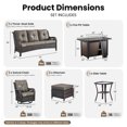 thumbnail image 4 of Jentlehouse 7-Piece Patio Furniture Set with 43'' Fire Pit Table,All-Weather Wicker Outdoor Sofa Set Patio Conversation Set for Balcony Deck Porch, 4 of 11