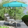 thumbnail image 7 of MASTERCANOPY 7.5ft Patio Market Umbrella with Valance, Tilt and Crank, Turquoise, 7 of 7