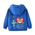 thumbnail image 5 of Viluyesy Boys Jacket 8 T, Fashion Prints Zipper Hoodled Lightweight Casual Windbreaker Coat Blue(1-11T), 5 of 5