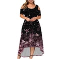 thumbnail image 2 of TIMIFIS Robe à Épaules Dénudées pour Femme Grande Taille Été Élégante Fluide Ourlet Irrégulier Robe Invitée de Mariage Robe Maxi - Printemps/été, 2 of 4