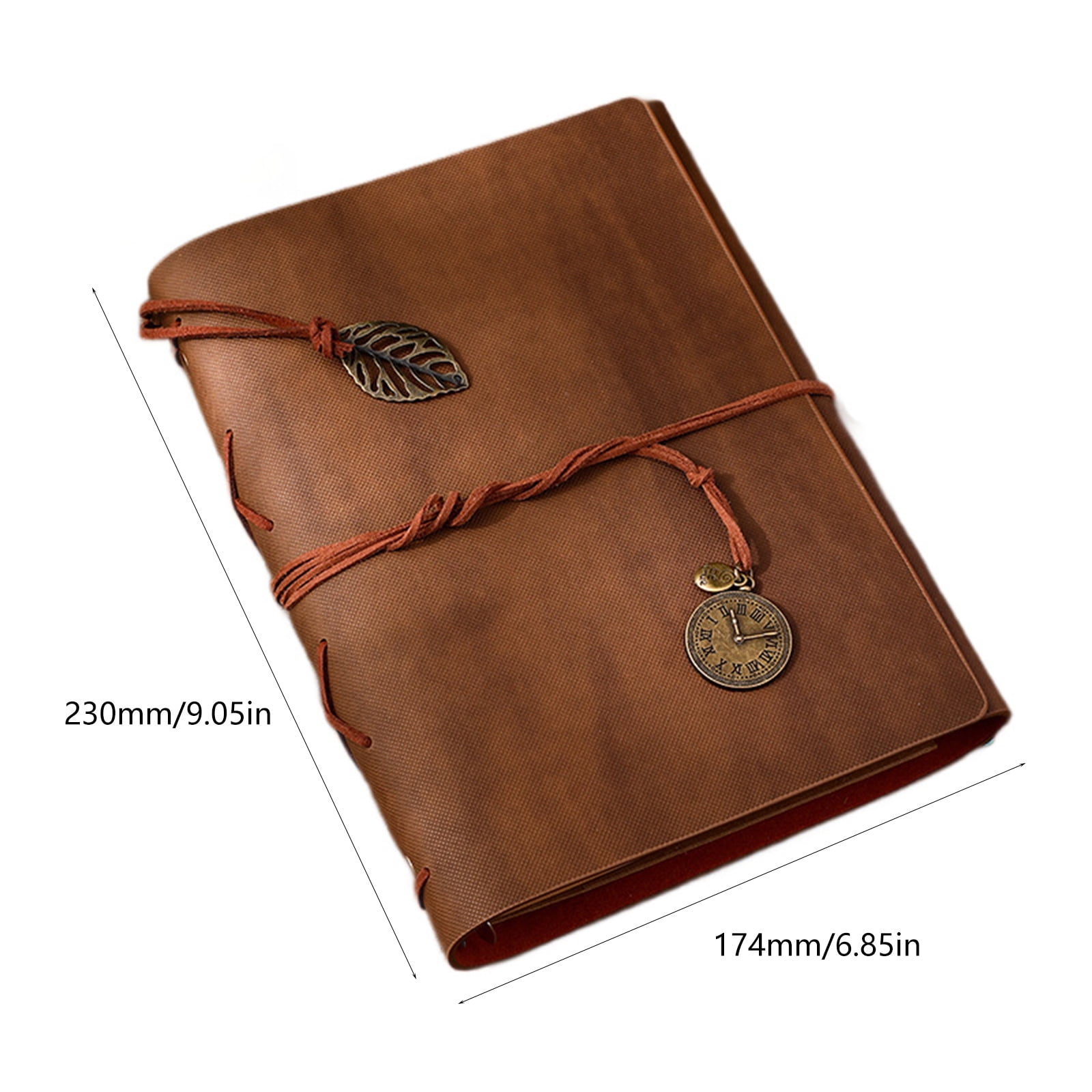 Compacts Size Travel Journal Scrapbook Leather Cover Notebook Memory Book Perfect for Photos Home Display Decoration