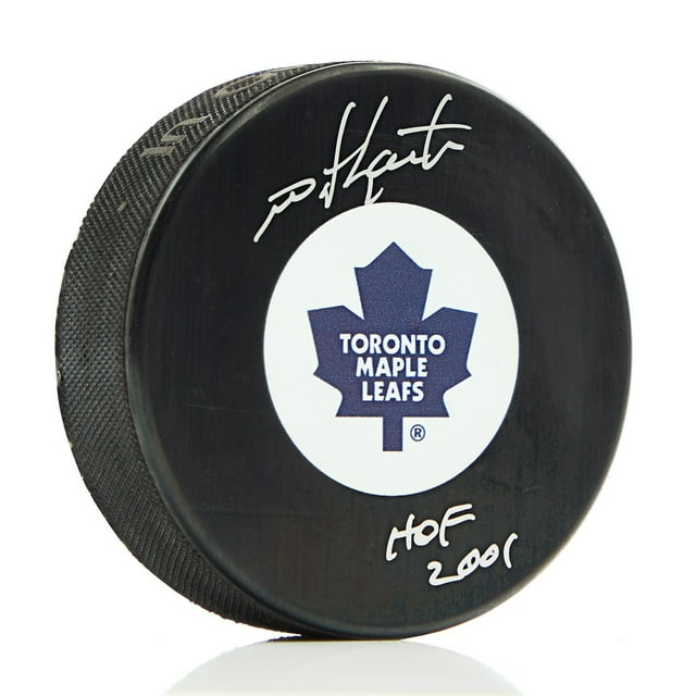 Mike Gartner Rondelle Logo Rétro des Maple Leafs de Toronto Signée avec Note HOF