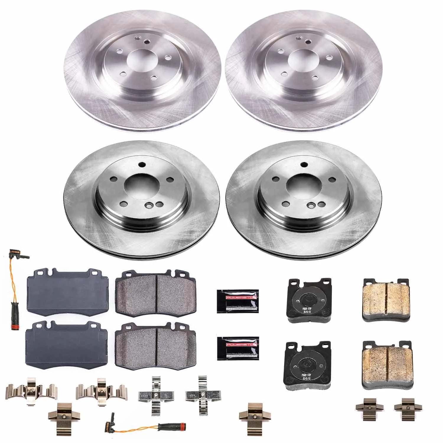 PowerStop Front and Rear Stock Replacement Brake Pad and Rotor Kit Fits: MERCEDES-BENZ Select Models KOE7828