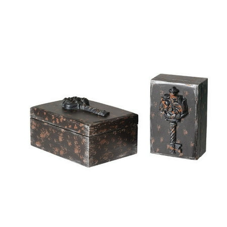 Wilco Wooden Rectangular Box (Set of 2)