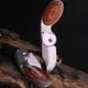 thumbnail image 5 of Navaja plegable para exteriores | Mini navaja de bolsillo para frutas - Mango de madera colorido | Herramienta de camping compacta para senderismo, supervivencia, transporte diario | Hoja corta, 5 of 7