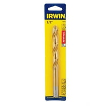 Irwin 1/2 in. Dia. x 6 in. L High Speed Steel Drill Bit 3/8 in. Round Shank 1 pc.