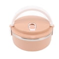 thumbnail image 2 of Insulation Lunch Box, Stainless Steel Inner Liner Silicone Sealing Rings Lunch Box Round Breathable Holes Insulation Food Box Arched Handle Design Bento Box, 2 of 8