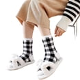 thumbnail image 3 of Slipper Socks for Women with Grippers Non Fuzzy Grip Winter Warm Cozy Thick Comfy Soft Cabin Socks, 3 of 7