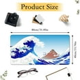 thumbnail image 2 of Mount Fuji and Cranes with Great Waves Desk Mat,Large Gaming Mouse Pad,Non-Slip Rubber Base Mousepad with Stitched Edges,Waterproof Mouse Mat Desk Pad for Work, Game, Office (31.5x15.7 in), 2 of 6