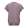 thumbnail image 5 of WCJM Womens Pullover Short Sleeve V Neck Sweater Vest Lightweight Knit Summer Casual Top (Light Violet,XL), 5 of 5
