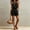 Black, variant on Women's Solid Color Halter Romper – Casual Sleeveless High Waist Shorts Jumpsuit Summer Beach Outfit with Pockets Navy Blue,M