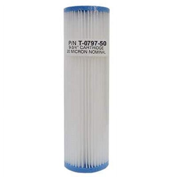 IPW Industries Inc. 10" x 2.5" Pleated Cartridge 50 Micron 4 Sq. Ft Polypropylene Filter