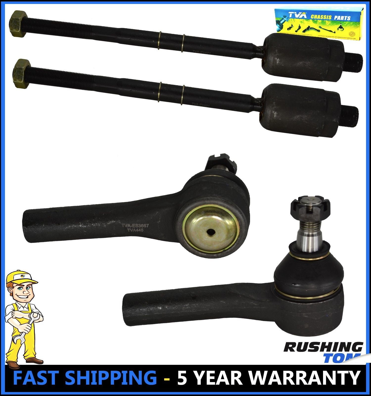 Inner & Outer Tie Rod Kit 4Pc Kit for Ford Explorer Mercury Mountainner
