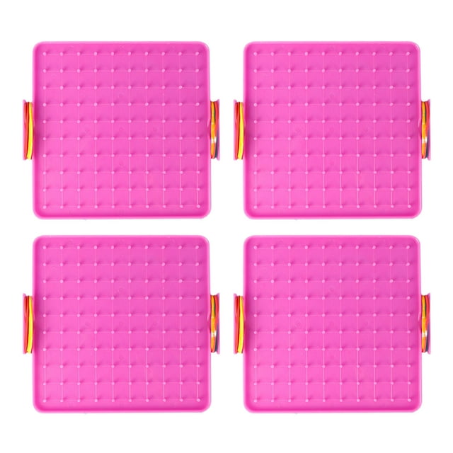 Bewildely 4 pack/lote herramientas de educación temprana de borde suave para la práctica de coordinación mano-ojo material didáctico Juguetes Educativos Rosa
