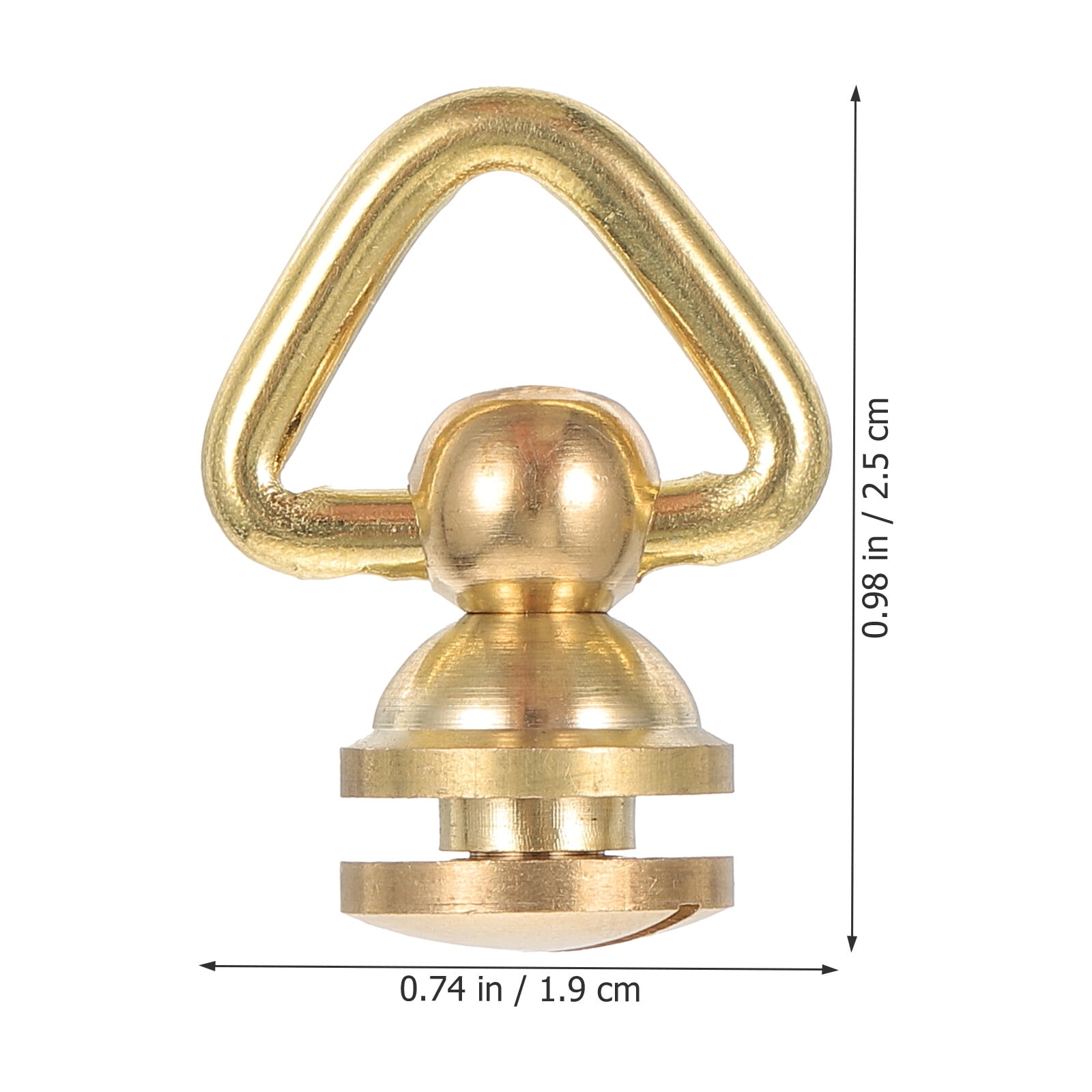 2Pcs Brass Ball Studs Rivets D Rings Rivets Nail Rivet Stud Screw Head