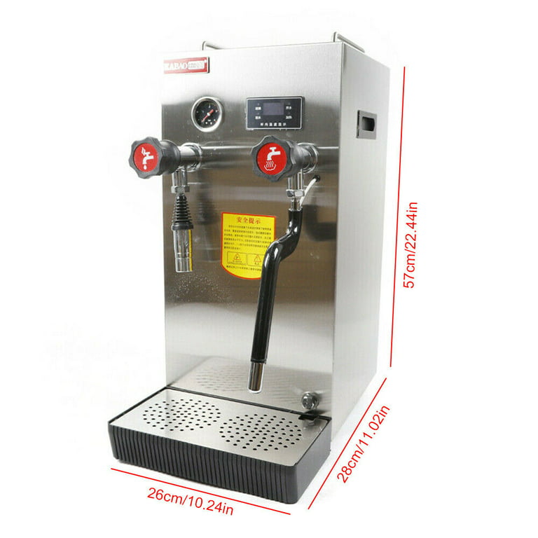  TECHTONGDA 220V Commercial Milk Frother, 12L Multi-Purpose  Steam Milk Frothing Machines, Full-Automatic Boiling Electric Milk Foam  Maker with LCD Display for Coffee Shop: Home & Kitchen