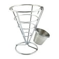 thumbnail image 1 of Soporte para papas fritas estilo occidental, cesta portátil para pollo y papas fritas, cesta de hierro para refrigerios, para mesa de restaurante y Taza individual, 1 of 8