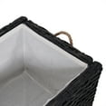 thumbnail image 3 of happimess Jacob 31.5" Hand-Woven Wicker Storage Trunk, Distressed Black, HPM9003D, 3 of 12