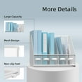 thumbnail image 5 of INTIGE Vertical Compartment File Organizer, 5 Compartments Desktop Paper Organizer, White, 5 of 6