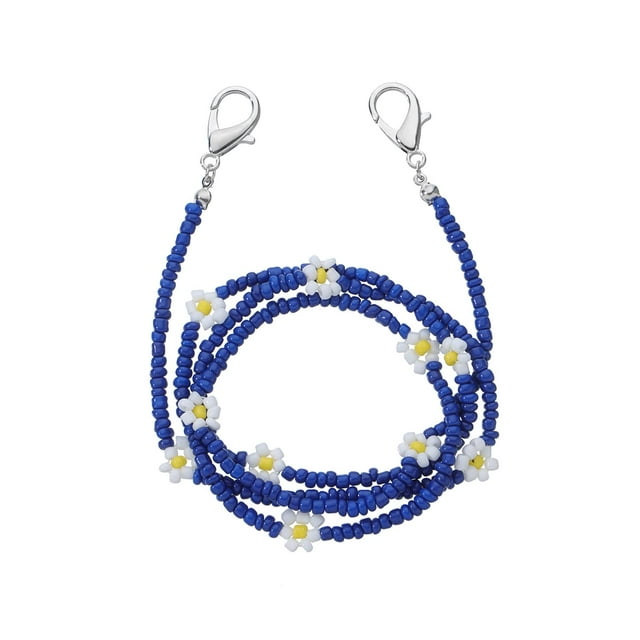 Daisy Lunettes de Soleil Lanyards Titulaire Chaîne Collier Anti-Perdu Sangle, Bleu