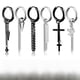 thumbnail image 3 of Pendientes de acero de titanio con personalidad para hombre, pendientes de temperamento moderno, pendientes de cadena de borlas largas para mujer, ajuste ajustable, 3 of 4