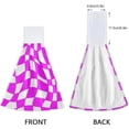 thumbnail image 4 of SKYSONIC Pink White Checkerboard Hanging Hand Towels with Hanging Loop, Hand Towels Soft Thick Dish Cloth Hand Towels for Kitchen Bathroom, with Hanging Loop, 12"x17", 4 of 6