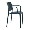 thumbnail image 7 of Omax Decor Cleo Arm Resin Patio Dining Chair in Anthracite Black - (Set of 2), 7 of 7