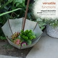 thumbnail image 6 of Alpine Corporation Rustic Outdoor Garden Upside Down Umbrella Stake and Planter, 19 Inch Tall, 6 of 10