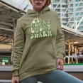 thumbnail image 2 of Mama's Lucky Charm, Groovy Wavy Text St. Patrick's Day Art Merch Gift, Sand Hooded Sweatshirt or Hoodie, 3XL, 2 of 5