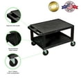 thumbnail image 3 of 16" H Multipurpose Audio Video Utility Cart With 2 Shelves - Black, 3 of 4
