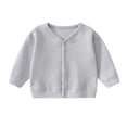 thumbnail image 5 of Children's Padded Jacket Dqueduo Girls' V-Neck Long Sleeve Button Down Knit Cardigan Sweater Jacket, 5 of 10