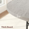 thumbnail image 5 of 47-Inch Round Dining Table for 4-6 People, Wooden Round Kitchen Table,3-Layer Modern Dinner Table with Storage Shelves & Roman Metal Legs for Dining Room, Living Room(Table Only), 5 of 8