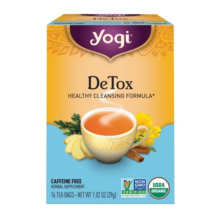 ( 16 Count ), Yogi Tea DeTox, Caffeine-Free Organic Herbal Tea Bags