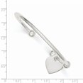 thumbnail image 2 of Sterling Silver 3mm Heart Bangle Bracelet - 7.9 Grams, 2 of 2