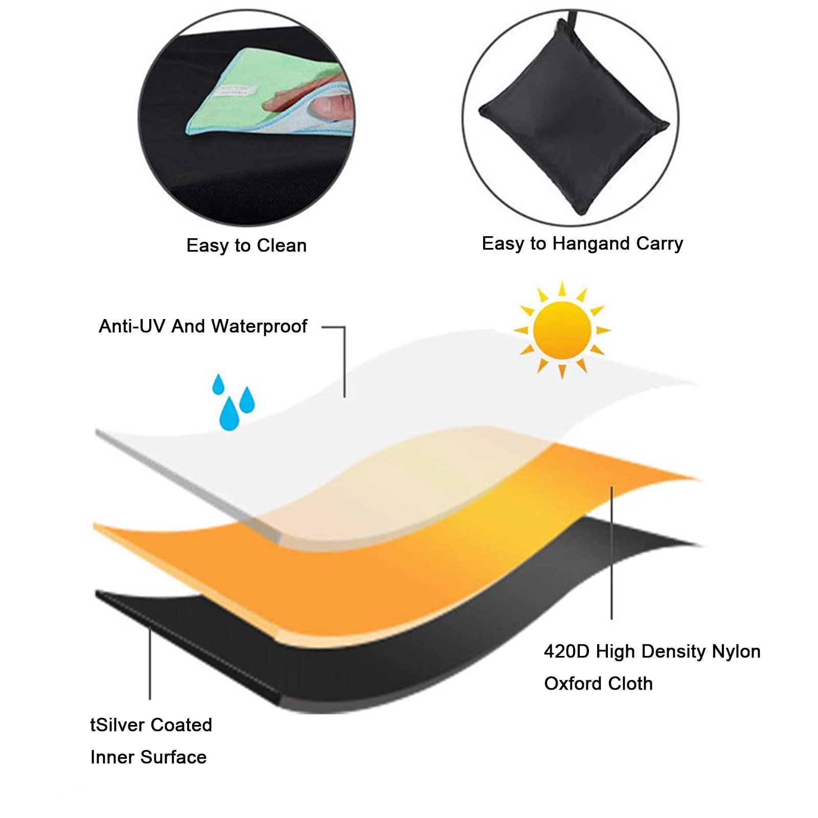 Outdoor Chaise Lounge Cover,Waterproof Patio Furniture Cover Dustproof UV Resistant Protective Cover For Garden Yard Balcony Recliner Chair Storage Cover Weather Resistant Furniture Cover