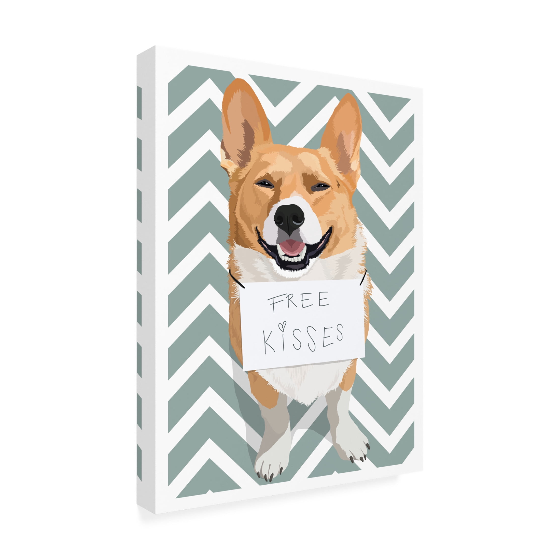 Canvas Wall Art - Bykammille 'Free Kisses' Wall Art for Living Room, Bedroom, or Office Décor by Trademark Fine Art - 24 x 32 Inches