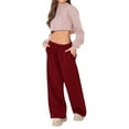 thumbnail image 3 of Juslio Womens Pants Comfortable Lace-up High Waist Casual Wide-Leg Pants, 3 of 9