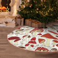 thumbnail image 6 of Daiia Cartoon Mushrooms Drawing Merry Christmas Tree Skirt , Xmas Large Lace-up Tree Skirt, Santa Snowflakes Rustic Home Decorations New Year Party Farmhouse Decor-36", 6 of 7