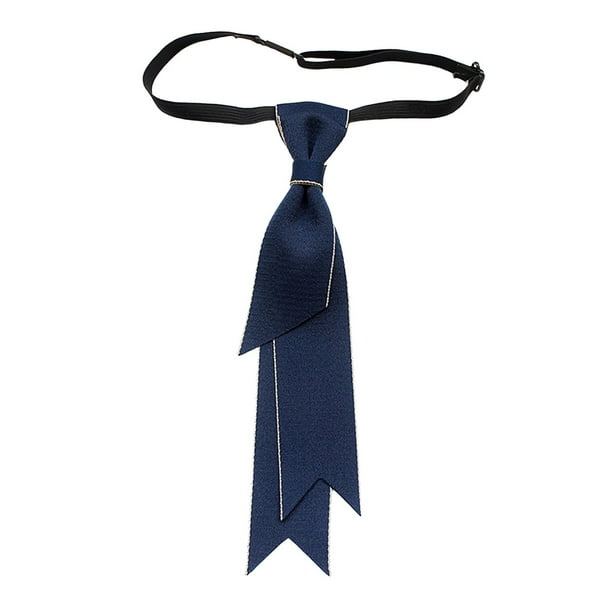 para hombre, corbatas preatadas para mujer, preatada, uniforme, pajarita, para mujer, para el cuello, traje, p Esquina cóncava azul