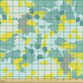 thumbnail image 2 of Colorful Fabric by the Yard Upholstery, Paintbrush Contemporary Chaotic Strokes Grunge Art Expressionism, Decorative Fabric for DIY and Home Accents, Yellow Beige and Turquoise by Ambesonne, 2 of 5