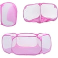 thumbnail image 3 of Corral portátil para animales pequeños NQ valla Oxford transpirable transparente para conejillos de indias conejos hámsteres chinchillas y erizos azul, 3 of 5