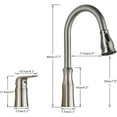 thumbnail image 6 of Single-Handle Kitchen Sink Faucet with Pull Down Sprayer, 360 Swivel Flexible Hot & Cold Water Saving Tap, Soap Dispenser,Black a, 6 of 6