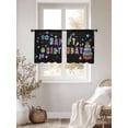 thumbnail image 5 of Happy Birthday Semi Sheer Window Curtains 54 Inches Long, Birthday Gifts Cake Balloons Black Rod Pocket Voile Silky Chiffon Curtain Light Filtering Drapes for Living Room, Kitchen, 52"x54", 2 Panels, 5 of 9