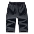 thumbnail image 1 of 1n Pantalones Cortos De Cintura Elástica Sólida Para Hombre, 1 of 3