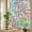 Multicolor, variant on Teal Red Coral Privacy Window Film,Decorative Stained Glass Window Film,Summer Ocean Nautical Coastal Rustic Burlap Resuable Rainbow Static Cling for Home Bathroom Living Room Glass Door 17.7"x39.3"