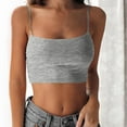 thumbnail image 2 of BWASD Tank Tops for Women Adjustable Spaghetti Straps Camisoles Soft Stretchy Sleeveless Cropped Tank Top Lightweight for Summer Casual Wear S Size, 2 of 6
