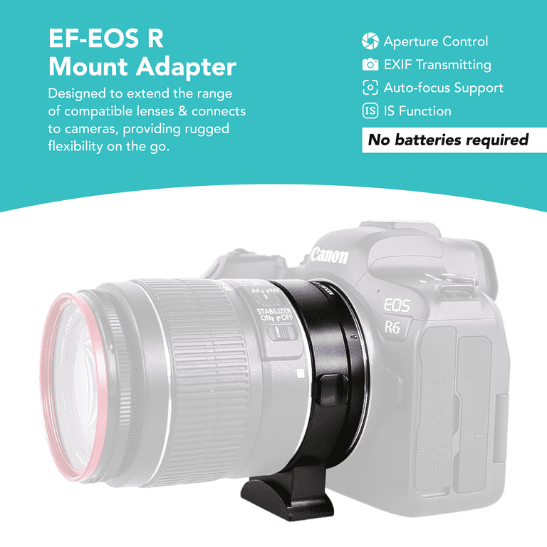 Foto&Tech EF-EOS R Mount Adapter, Auto-Focus Lens Mount Converter